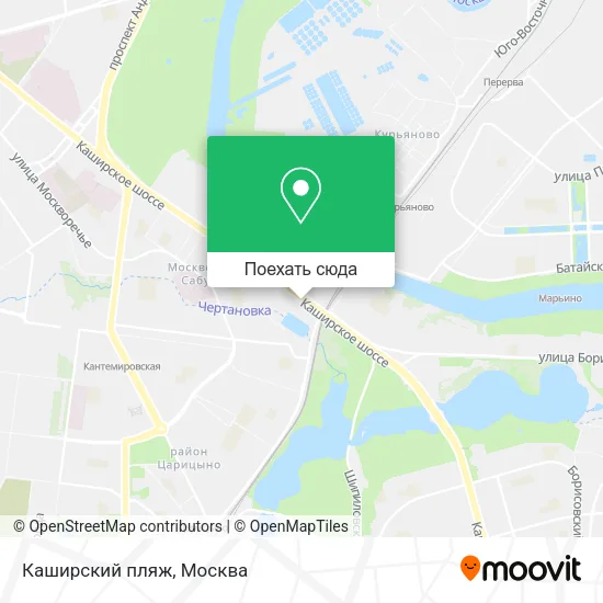 Карта Каширский пляж