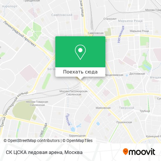 Карта СК ЦСКА ледовая арена