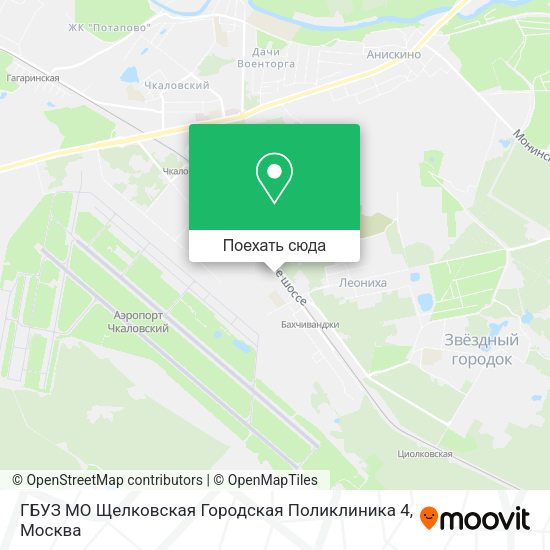 Карта ГБУЗ МО Щелковская Городская Поликлиника 4