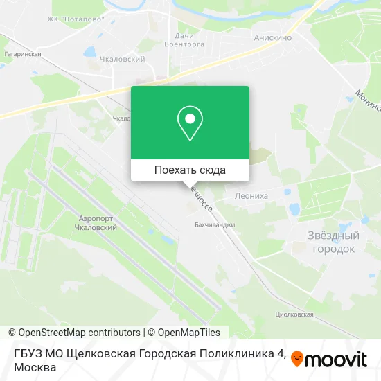 Карта ГБУЗ МО Щелковская Городская Поликлиника 4