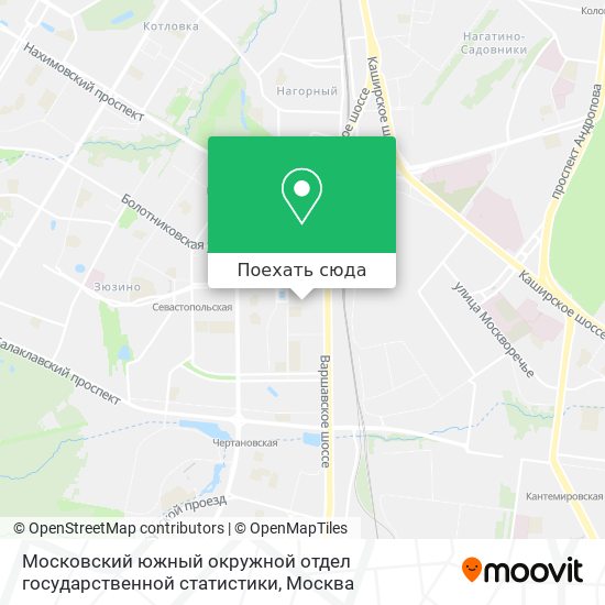 Карта Московский южный окружной отдел государственной статистики