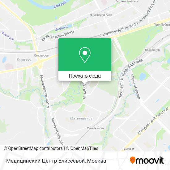 Карта Медицинский Центр Елисеевой