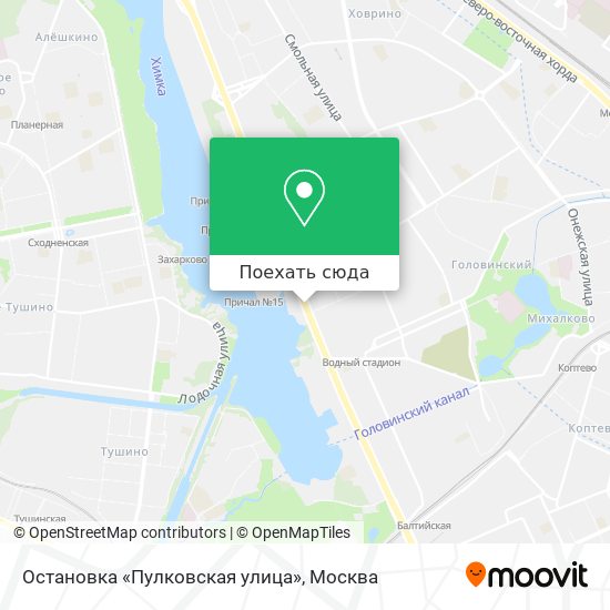Карта Остановка «Пулковская улица»