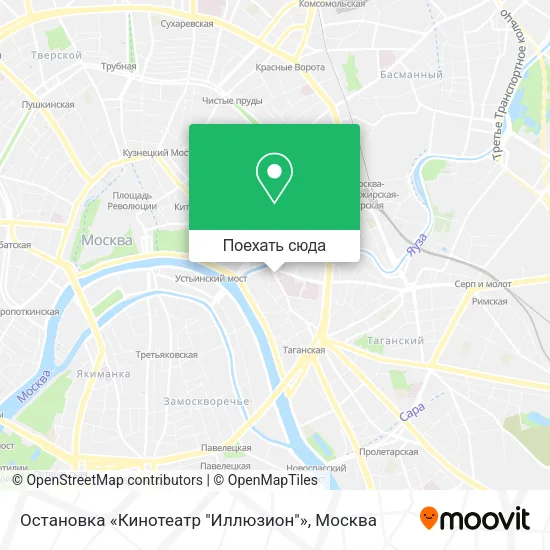 Карта Остановка «Кинотеатр "Иллюзион"»