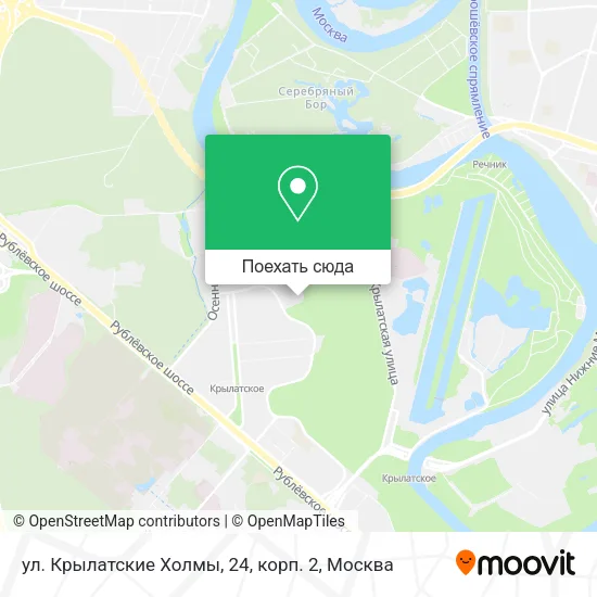 Карта ул. Крылатские Холмы, 24, корп. 2