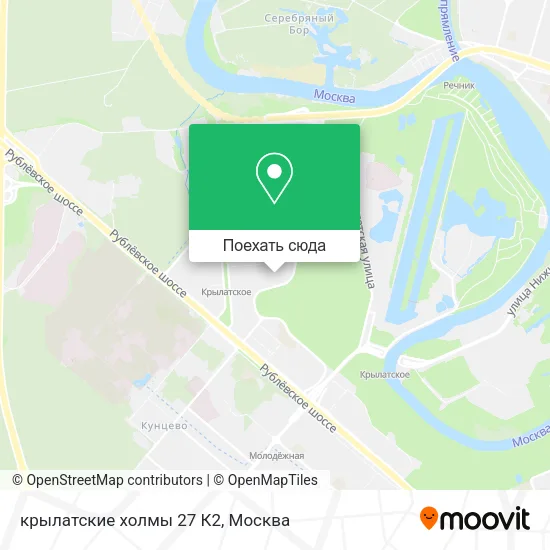 Карта крылатские холмы 27  К2