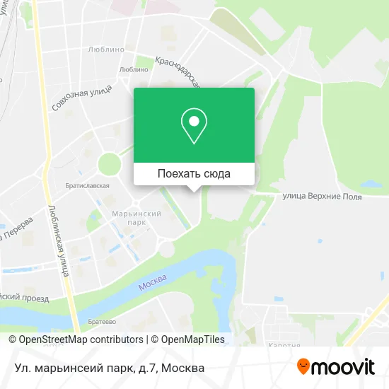 Карта Ул. марьинсеий парк, д.7