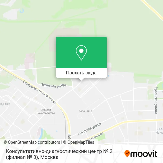 Карта Консультативно-диагностический центр № 2 (филиал № 3)