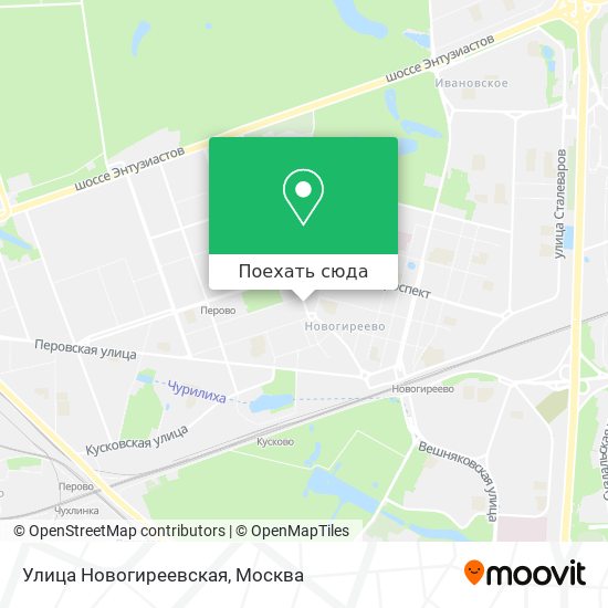 Карта Улица Новогиреевская