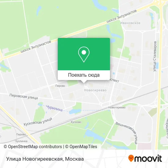 Карта Улица Новогиреевская