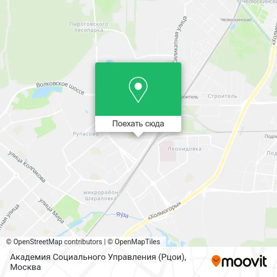 Карта Академия Социального Управления (Рцои)