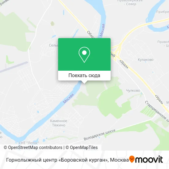 Карта Горнолыжный центр «Боровской курган»