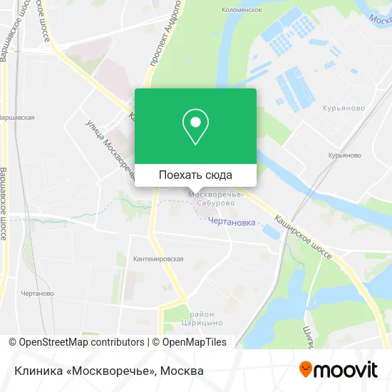 Карта Клиника «Москворечье»