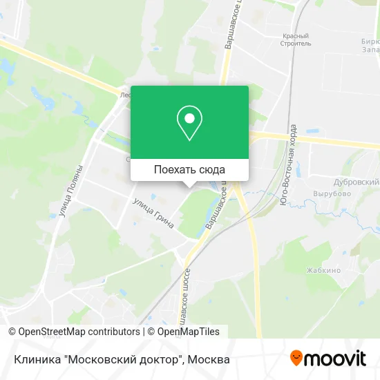 Карта Клиника "Московский доктор"