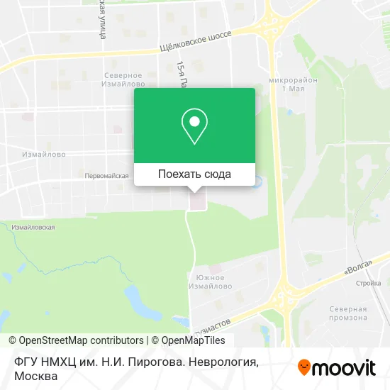 Карта ФГУ НМХЦ им. Н.И. Пирогова. Неврология