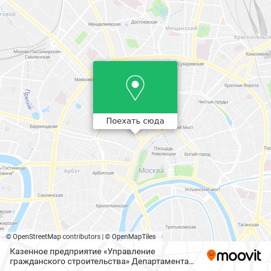 Карта Казенное предприятие «Управление гражданского строительства» Департамента строительства города Моск