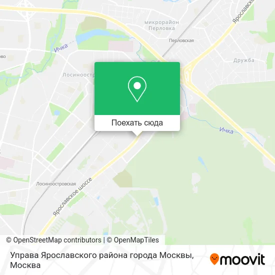 Карта Управа Ярославского района города Москвы