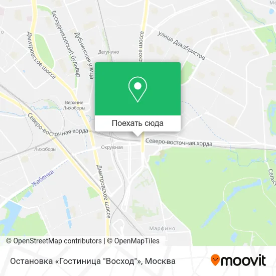 Карта Остановка «Гостиница "Восход"»