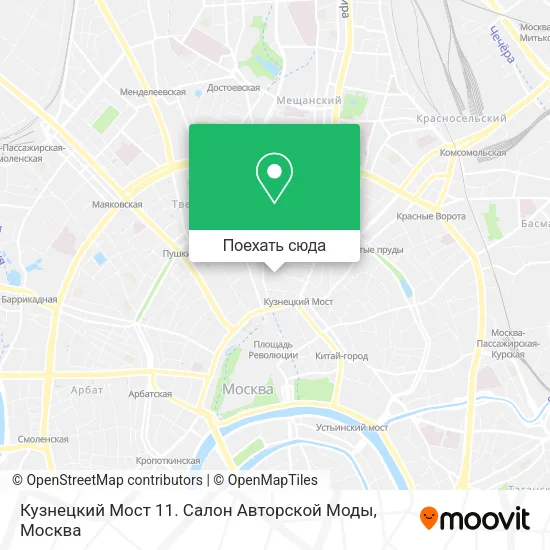 Карта Кузнецкий Мост 11. Салон Авторской Моды