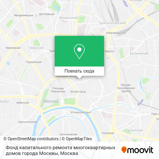 Карта Фонд капитального ремонта многоквартирных домов города Москвы