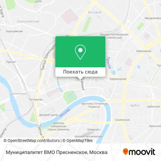 Карта Муниципалитет ВМО Пресненское