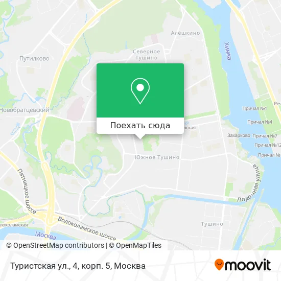 Карта Туристская ул., 4, корп. 5