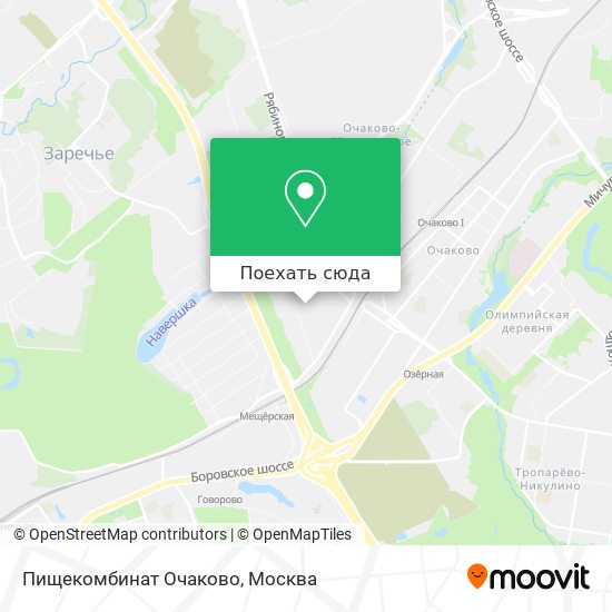 Карта Пищекомбинат Очаково