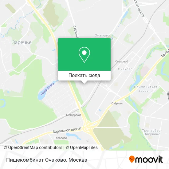 Карта Пищекомбинат Очаково