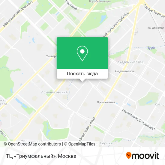 Карта ТЦ «Триумфальный»