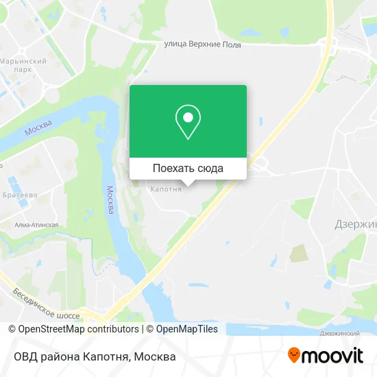 Карта ОВД района Капотня