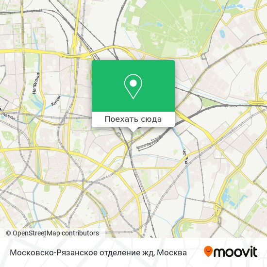 Карта Московско-Рязанское отделение жд
