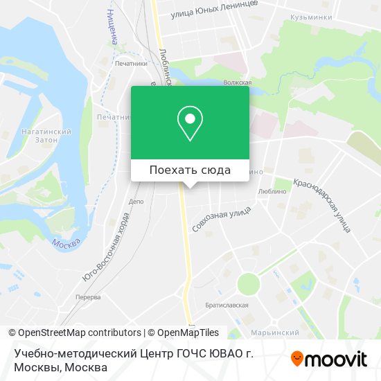 Карта Учебно-методический Центр ГОЧС ЮВАО г. Москвы