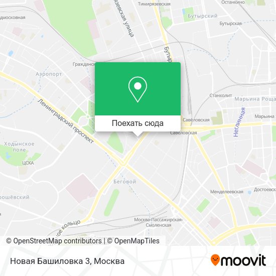 Карта Новая Башиловка 3