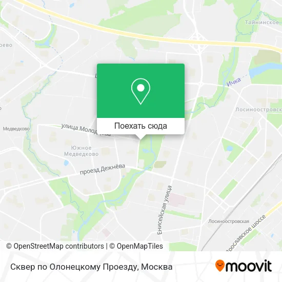 Карта Сквер по Олонецкому Проезду