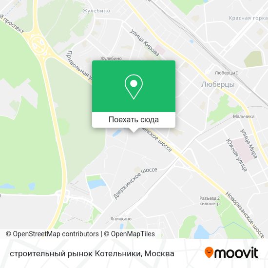Карта строительный рынок Котельники