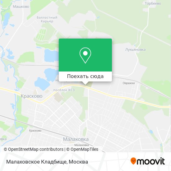 Карта Малаховское Кладбище