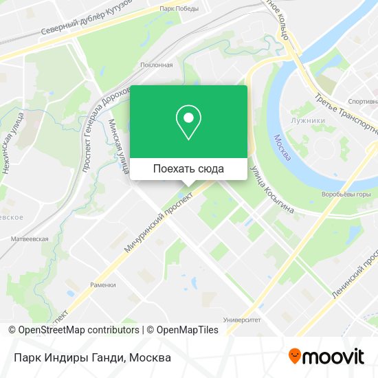 Карта Парк Индиры Ганди
