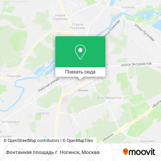 Карта Фонтанная площадь г. Ногинск