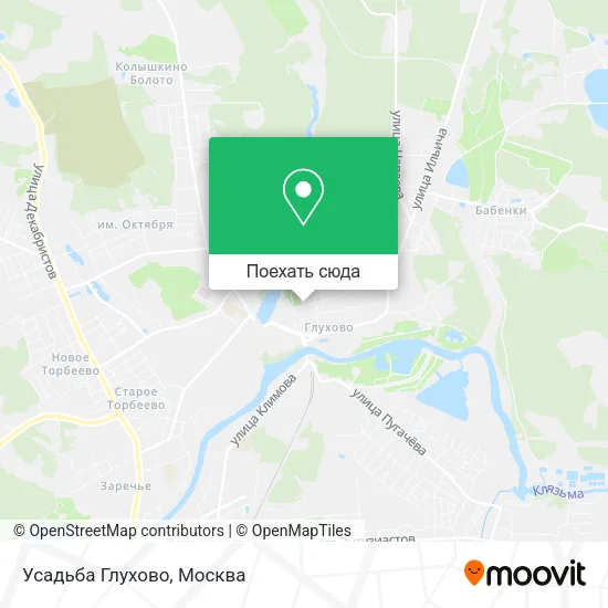 Карта Усадьба Глухово