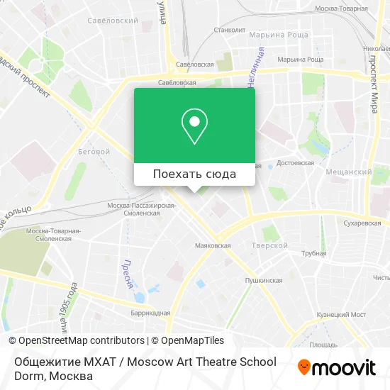 Карта Общежитие МХАТ / Moscow Art Theatre School Dorm