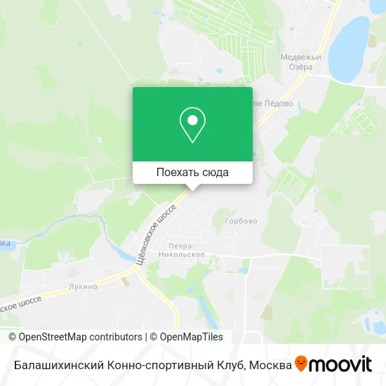 Карта Балашихинский Конно-спортивный Клуб