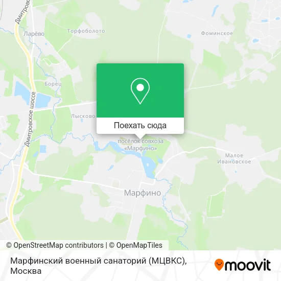 Карта Марфинский военный санаторий (МЦВКС)