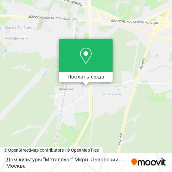 Карта Дом культуры "Металлург" Мкрн. Львовский