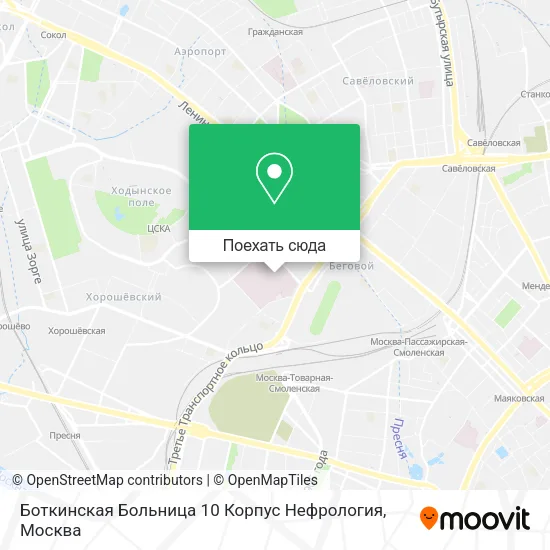 Карта Боткинская Больница 10 Корпус Нефрология
