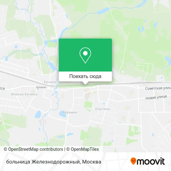 Карта больница Железнодорожный