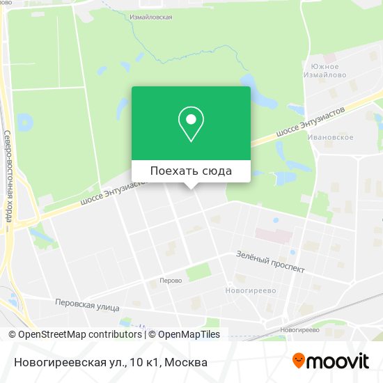 Карта Новогиреевская ул., 10 к1
