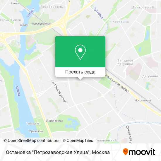Карта Остановка "Петрозаводская Улица"