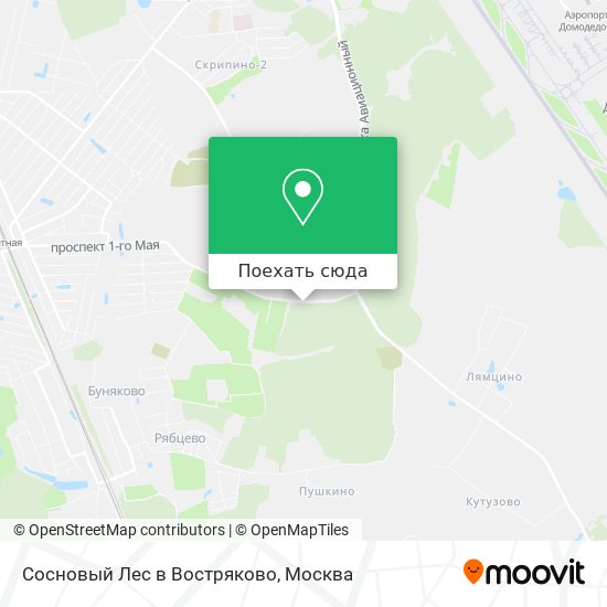 Карта Сосновый Лес в Востряково