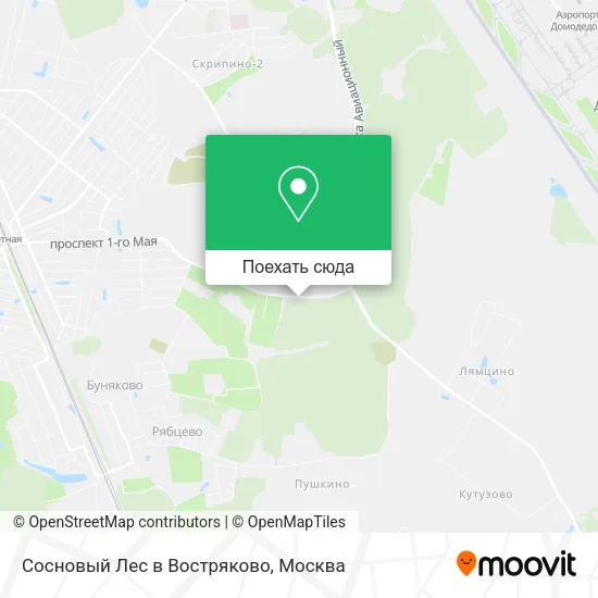 Карта Сосновый Лес в Востряково