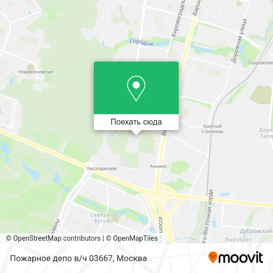 Карта Пожарное депо в/ч 03667